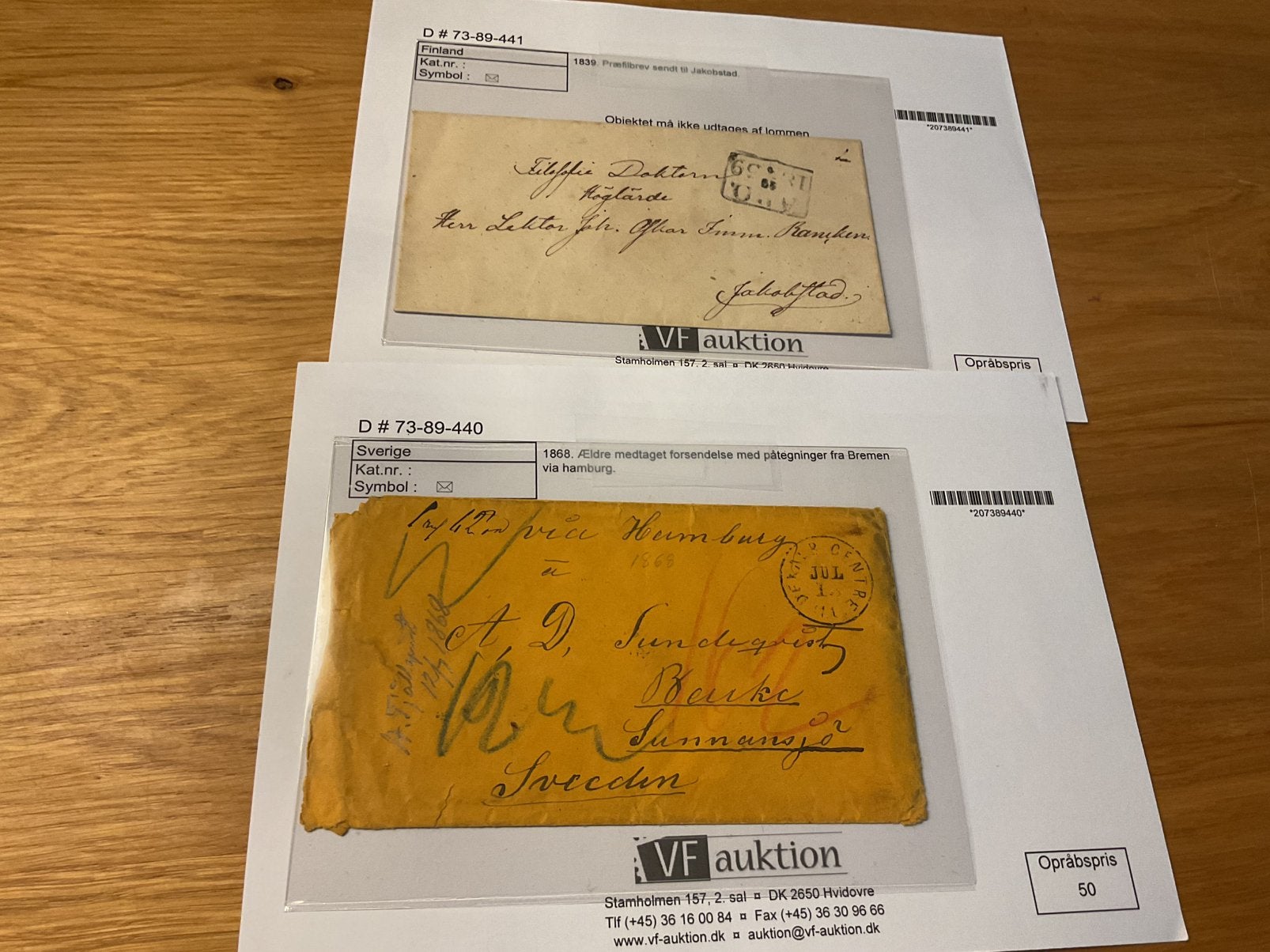 Zweden 2 klassieke brieven, Postzegels en Munten, Brieven en Enveloppen | Buitenland, Ophalen of Verzenden, Envelop