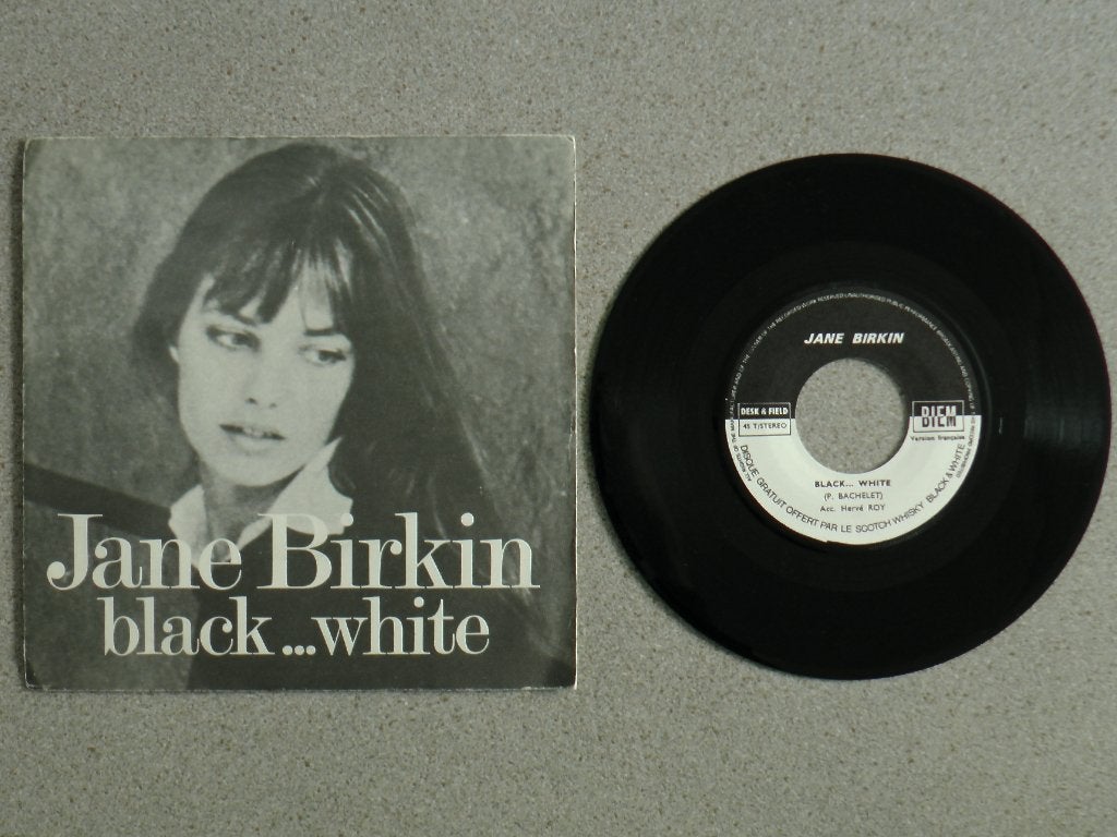 Jane Birkin - Black and white VINYL SINGLE, Gebruikt, 7 inch, Pop, Fotohoes