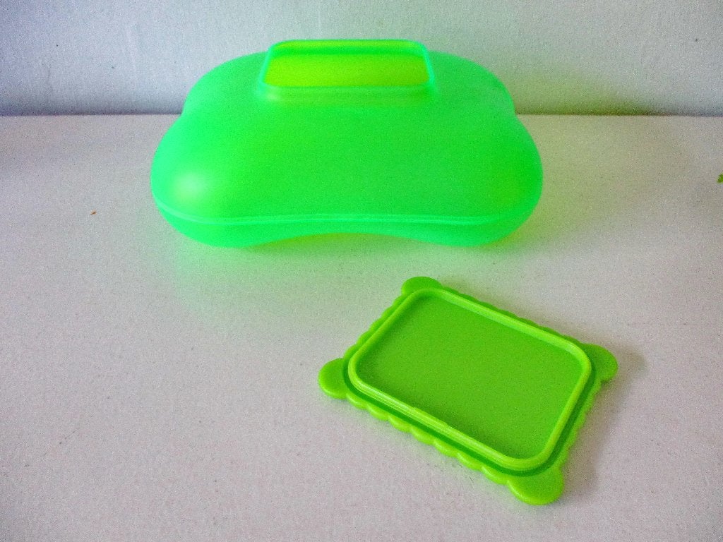 Vintage neon groene kunststof koektrommel ‘Mary Biscuit’, Ophalen of Verzenden, Nieuw