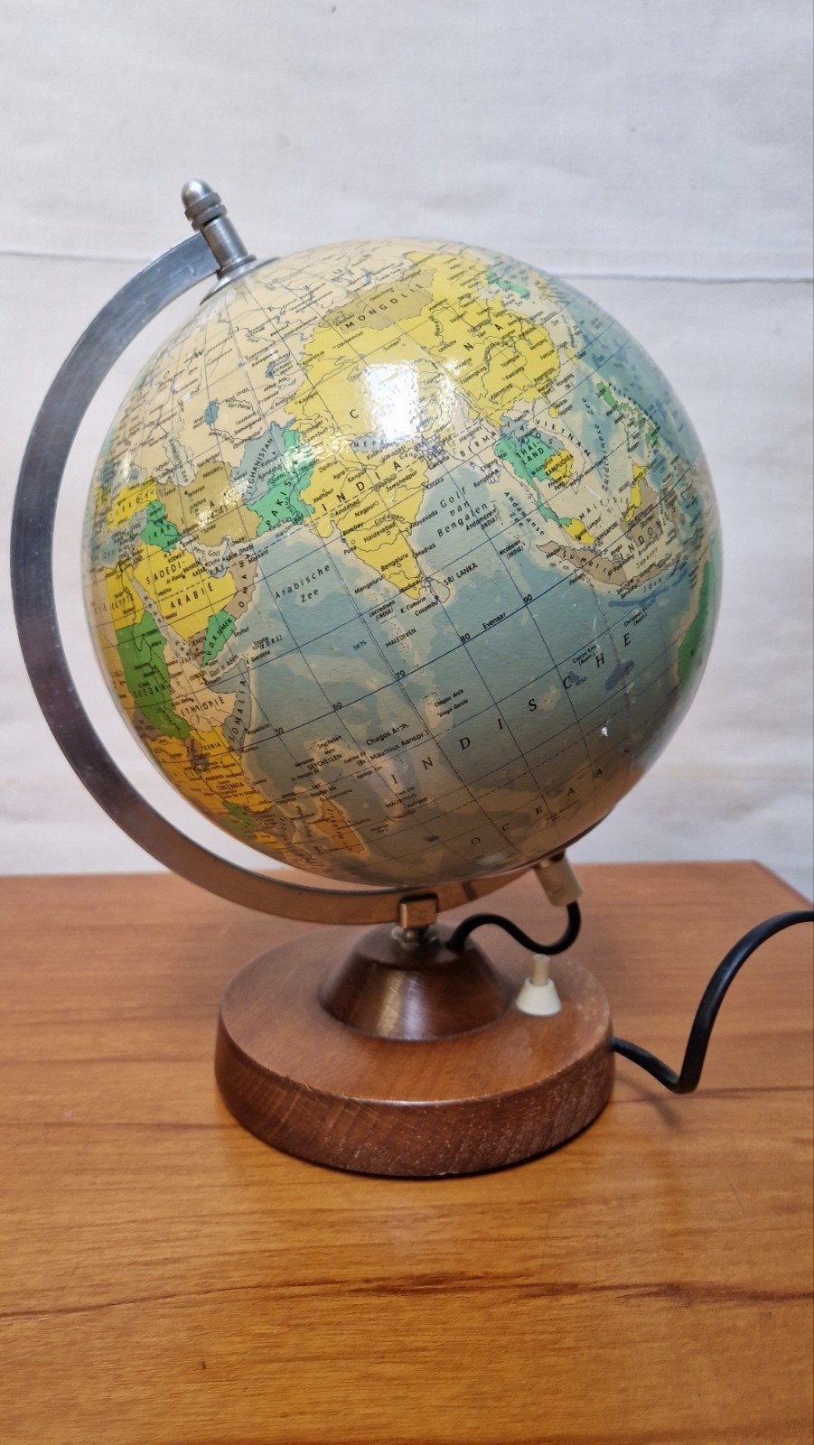 vintage globe van Räth met glazen wereldbol, Ophalen, Huis en Inrichting