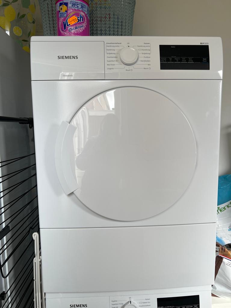 Siemens IQ300 WT33A201NL droger met afvoerslang, Witgoed en Apparatuur, Wasdrogers, Gebruikt, Luchtafvoer, Voorlader, 6 tot 8 kg