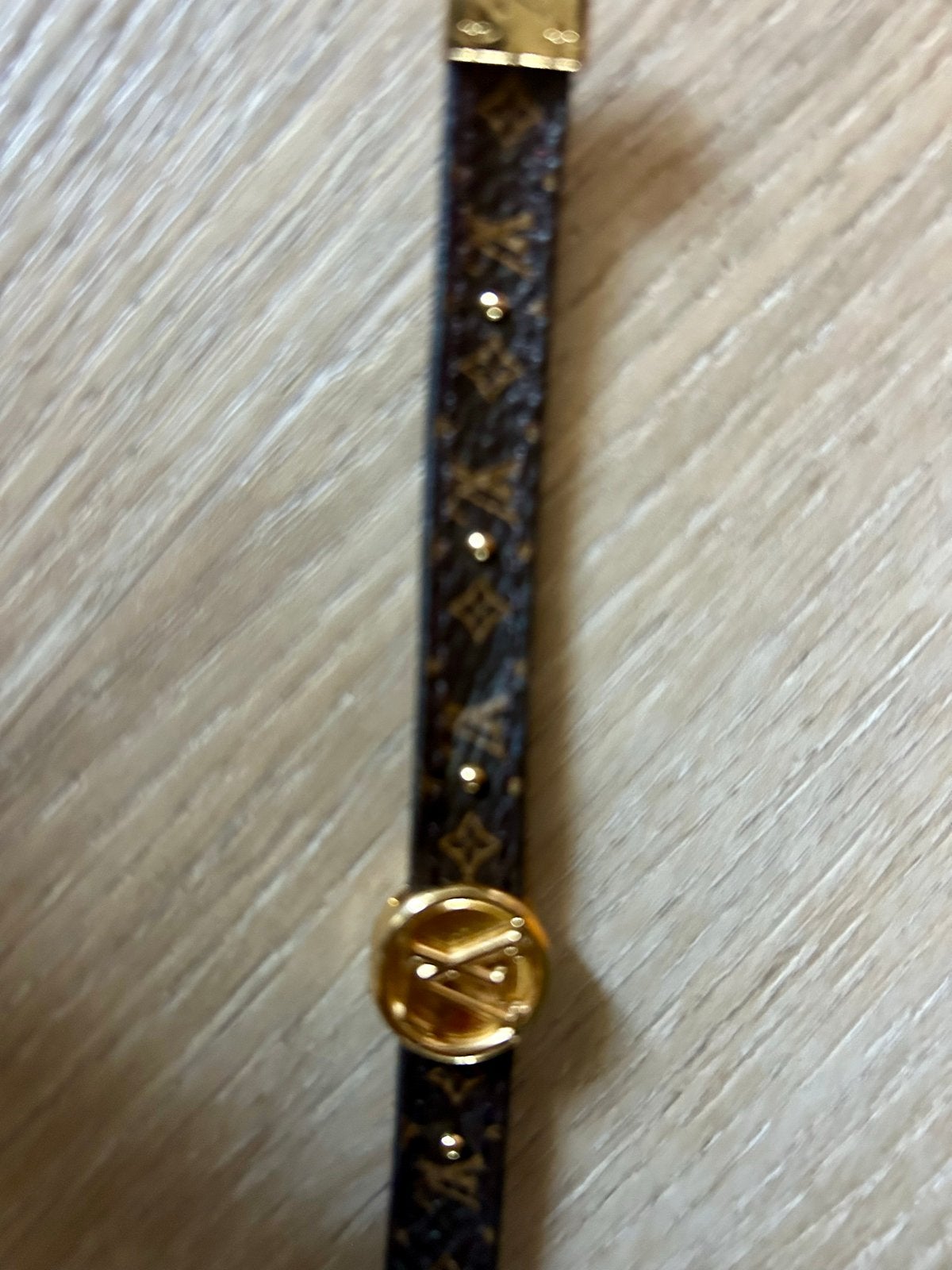 Louis Vuitton Leren Armband - Monogram of Rood, Sieraden, Tassen en Uiterlijk, Armbanden, Verzenden, Zo goed als nieuw, Bruin