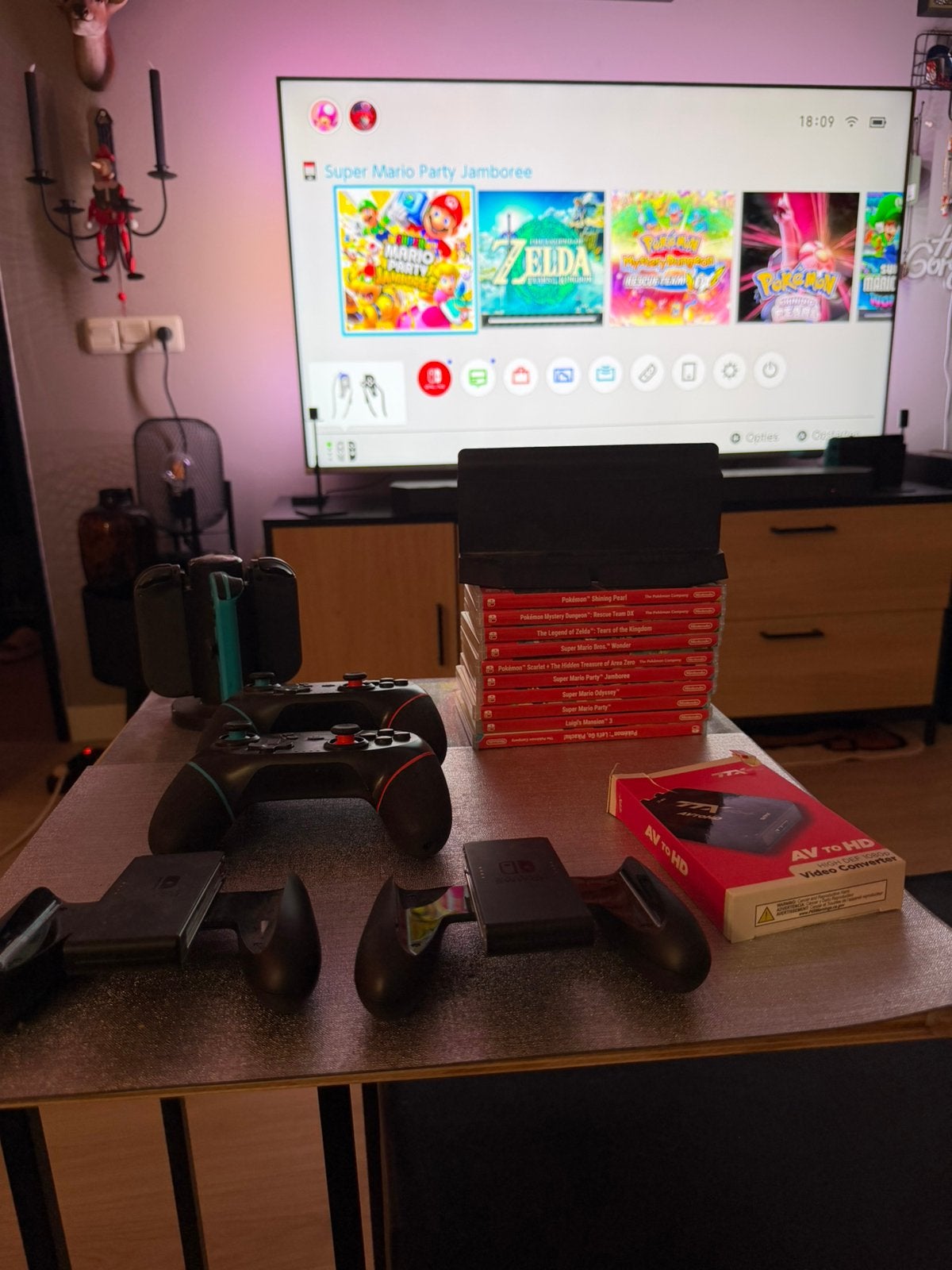 Nintendo Switch Oled met 8 games en accessoires, Met games, Met 2 controllers, Ophalen of Verzenden, Zo goed als nieuw