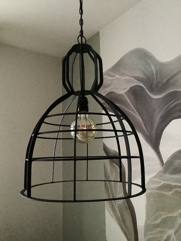 Hanglamp, Ophalen, E27 (groot), Zo goed als nieuw, Metaal