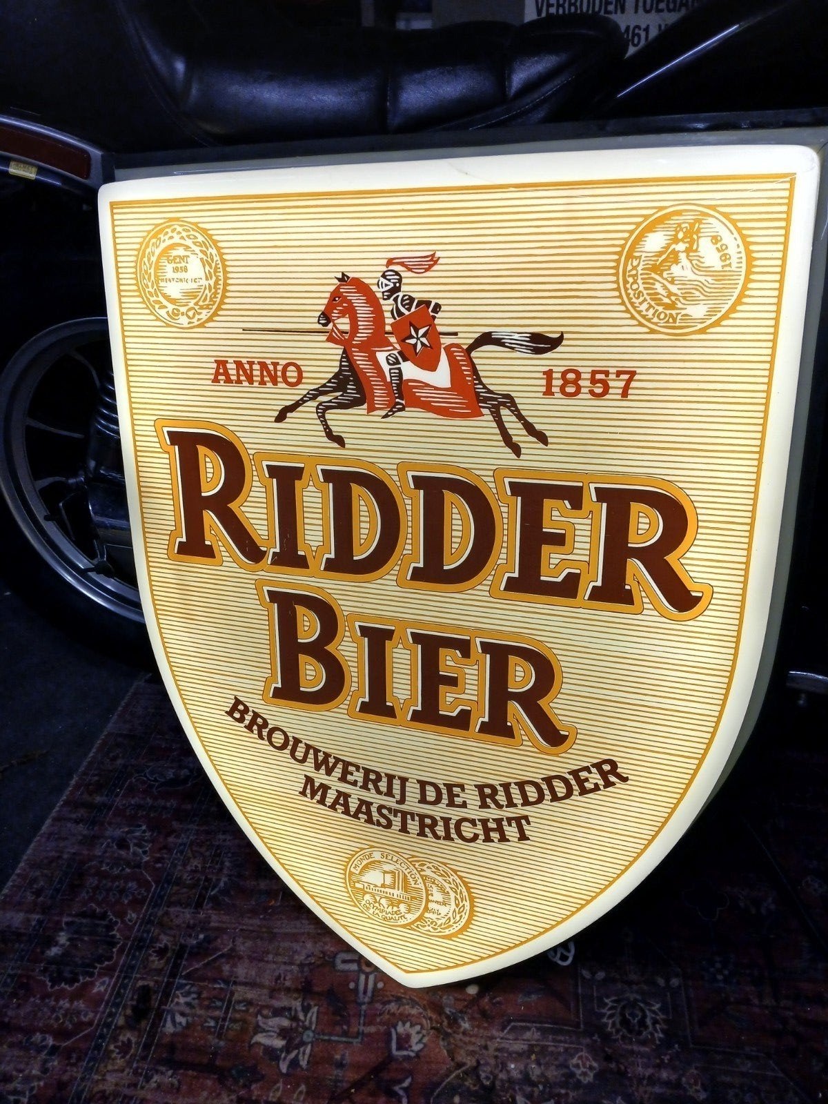 Lichtreclame Ridder bier uit Maastricht, Ophalen of Verzenden, Lichtbak of (neon) lamp