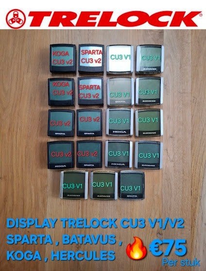 Display Trelock CU2 ,V1&V2 / CU3 , V1&V2 Batavus/Sparta/Koga, Fietsen en Brommers, Ophalen of Verzenden, Waterdicht, Nieuw