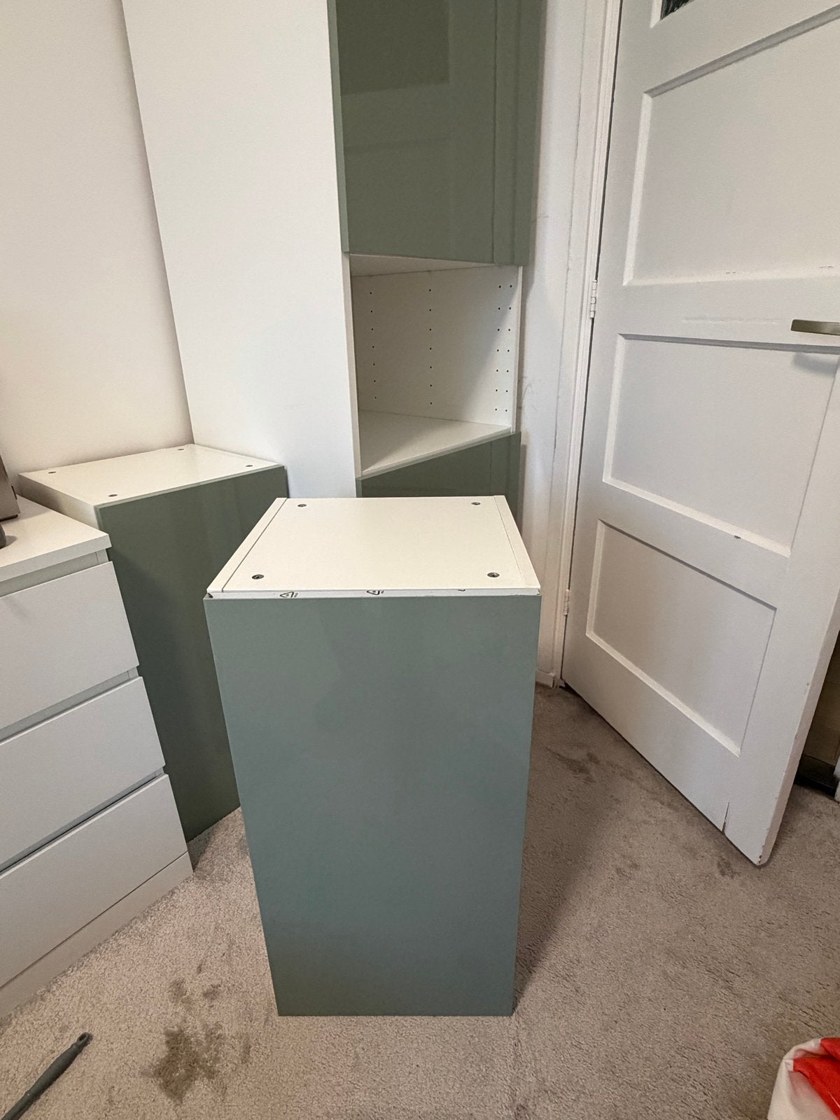 2x IKEA METOD Kastjes met deur hoogglans groen, Ophalen, Gebruikt
