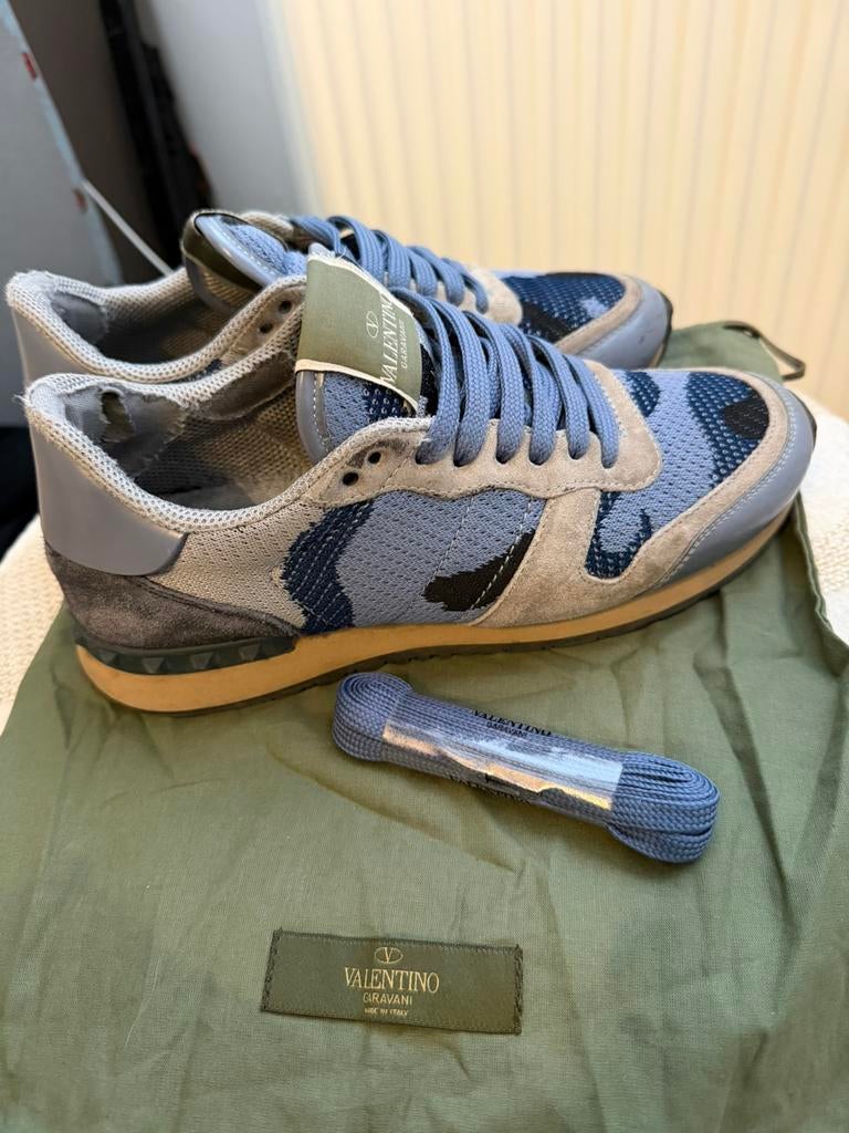 Valentino Camouflage Rockrunner mesh sneakers, Kleding | Dames, Schoenen, Blauw, Ophalen of Verzenden, Sneakers of Gympen, Zo goed als nieuw