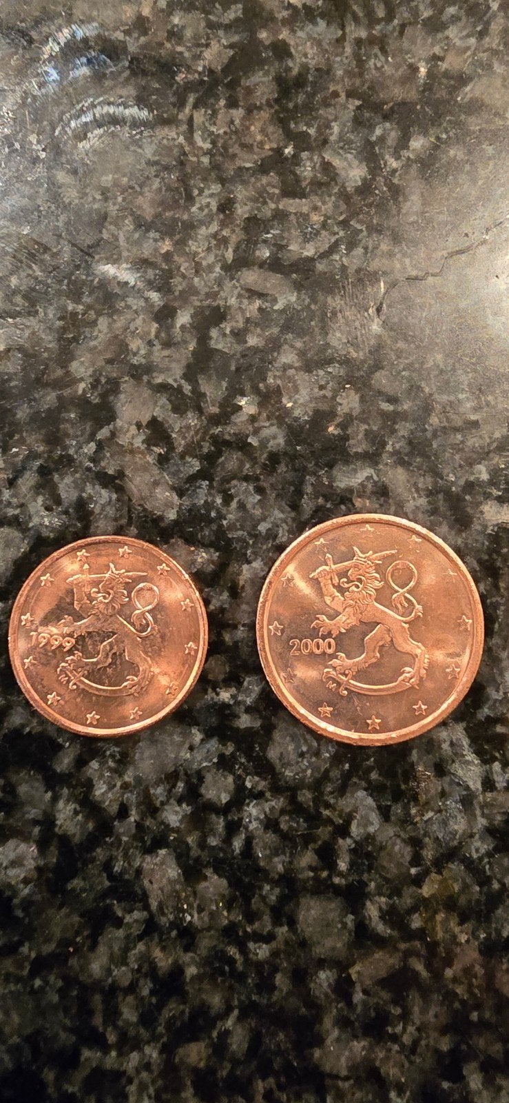Finland 1 en 2 cent, Postzegels en Munten, Munten | Europa | Euromunten, Ophalen, Finland