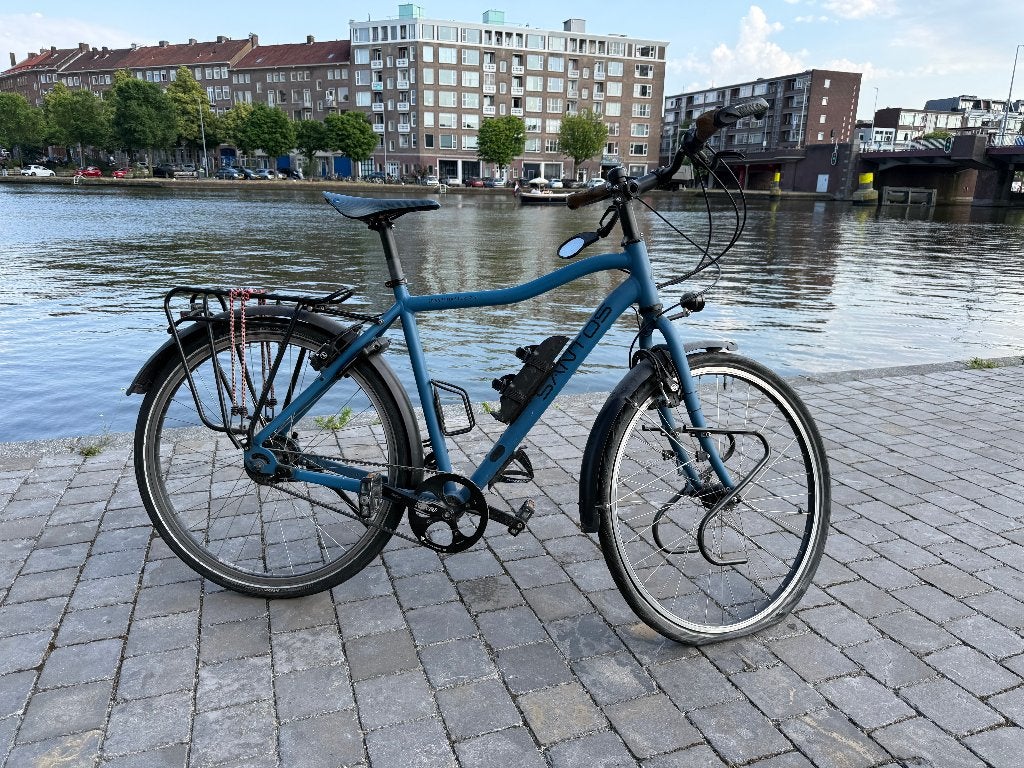 Santos 2.9 Travelmaster Rohloff Riem 57, 28 inch, Gebruikt, 10 tot 15 versnellingen, Velgrem