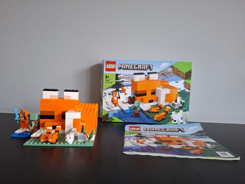 Lego Minecraft 21178 The Fox Logde + doos, Kinderen en Baby's, Minecraft, Lego, Ophalen of Verzenden, Zo goed als nieuw