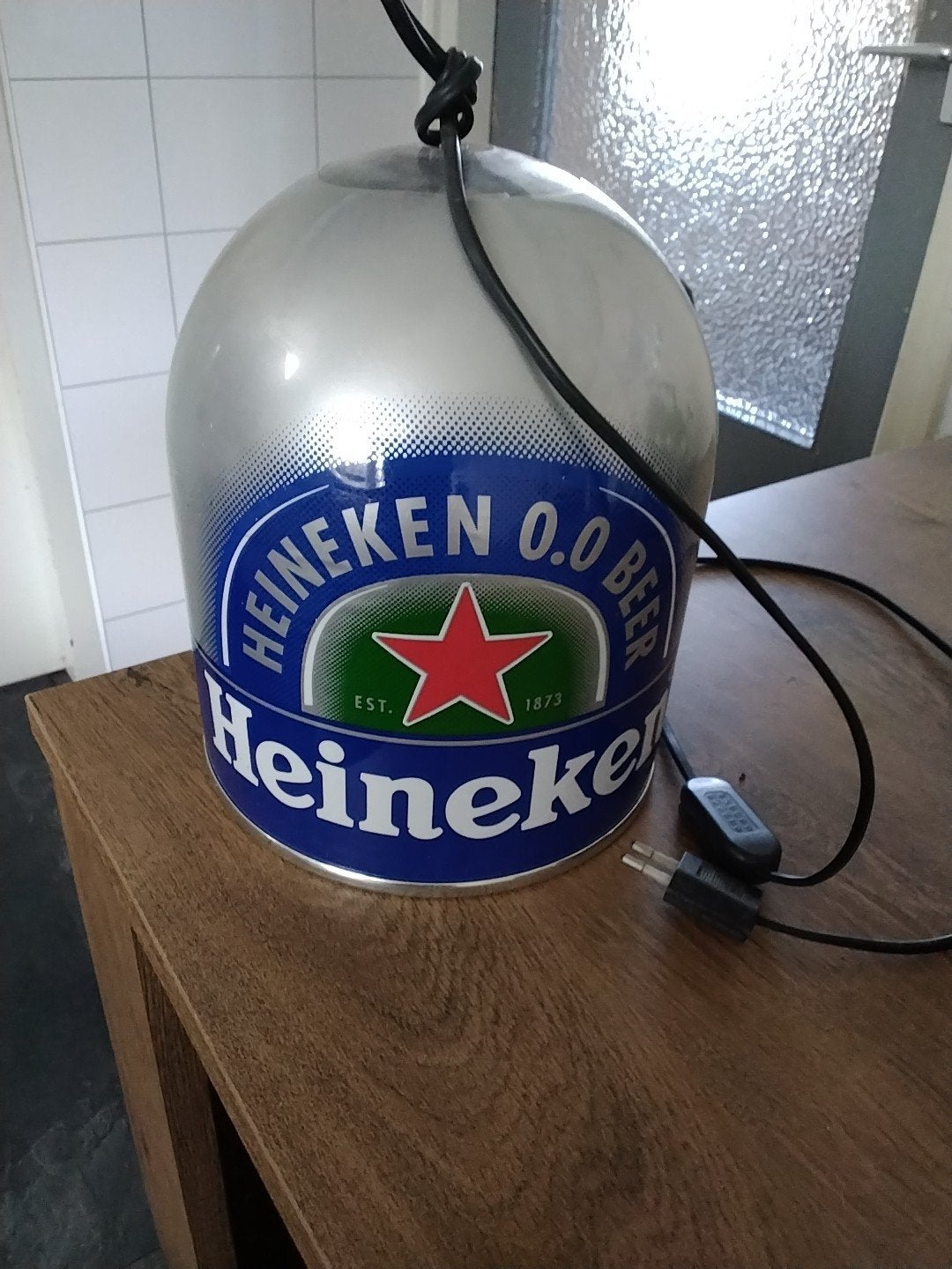 Heineken hang lamp Heineken 0.0 beer € 10, Verzamelen, Ophalen of Verzenden, Gebruikt, Heineken