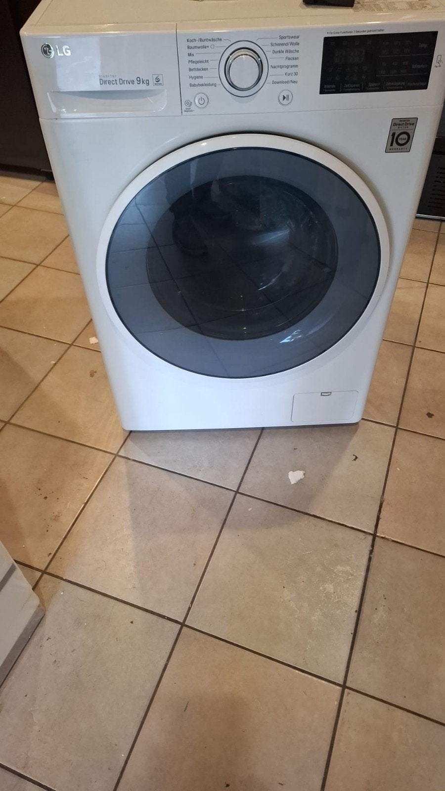 LG Direct Drive 9kg Wasmachine, Ophalen, 1200 tot 1600 toeren, 8 tot 10 kg, Zo goed als nieuw