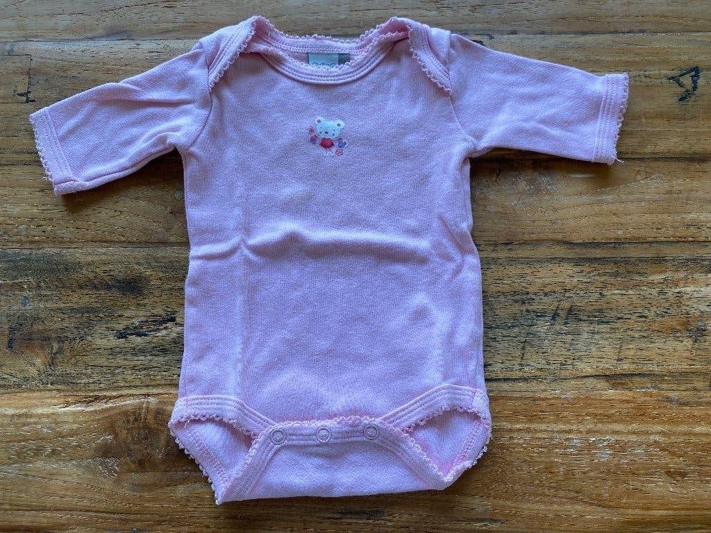 Z g a nieuwe roze romper met korte mouw en schattige opdruk, Nacht- of Onderkleding, Meisje, Ophalen of Verzenden, Zo goed als nieuw