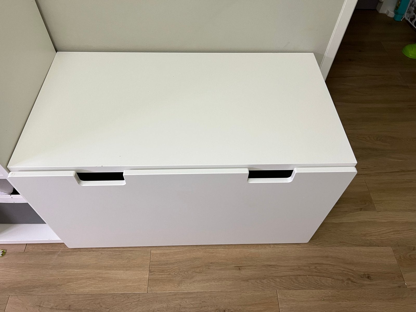 IKEA Stuva Speelgoedkist met Kussen - Wit, Ophalen, Zo goed als nieuw