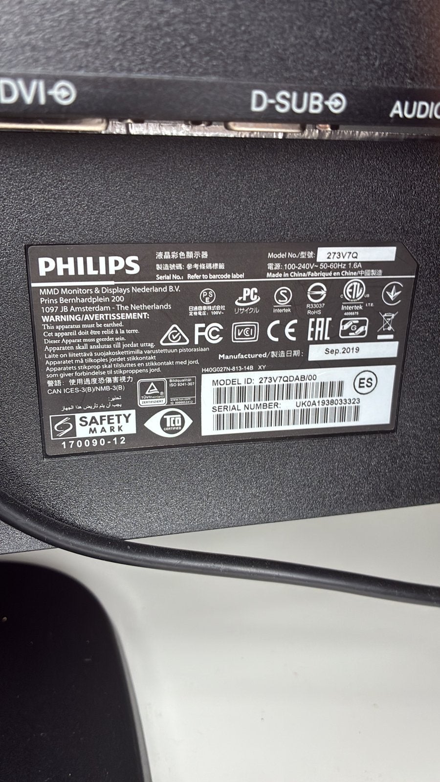 Philps screen with table, Gaming, IPS, Full HD, Ophalen of Verzenden