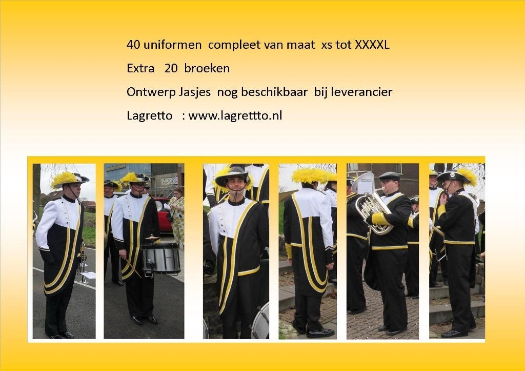 uniformen muzikanten, Ophalen, Gebruikt