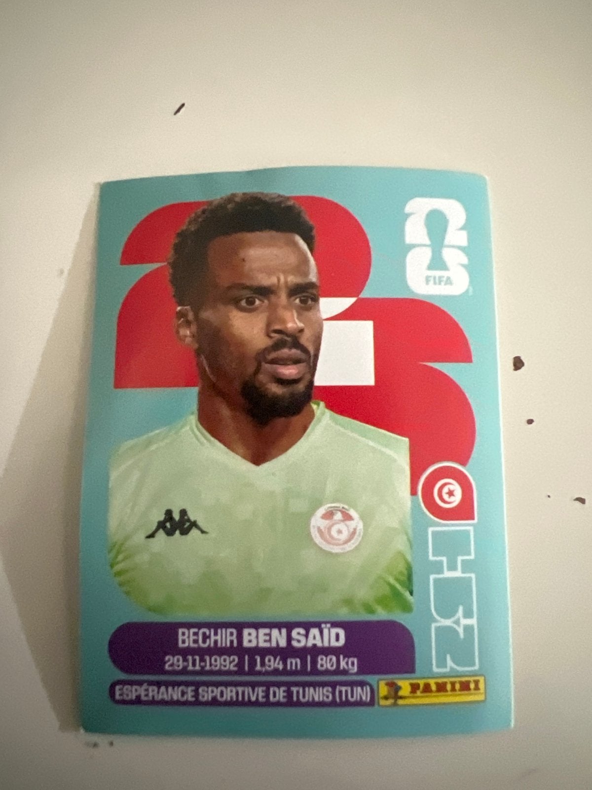 Bechir Ben Saïd Panini wk 2026 sticker, Verzamelen, Verzenden, Nieuw, Buitenlandse clubs, Spelerskaart