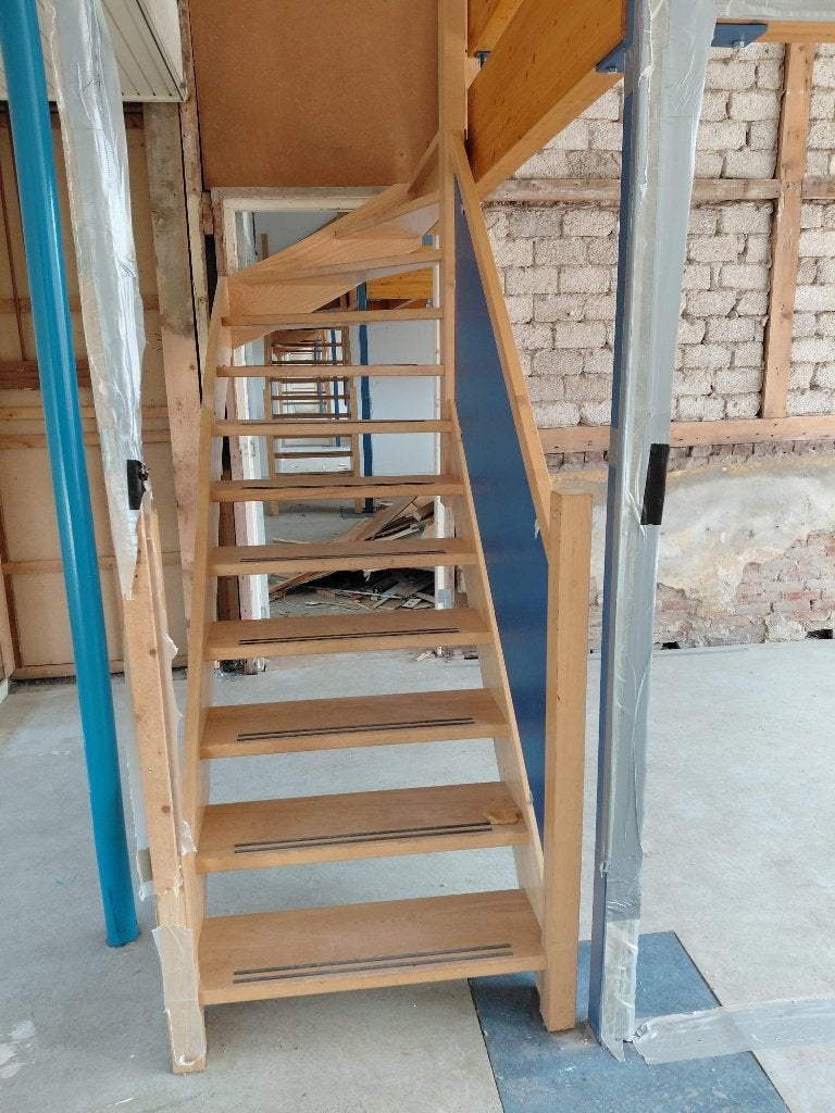houten vaste trap, Doe-het-zelf en Verbouw, Ophalen, Gebruikt