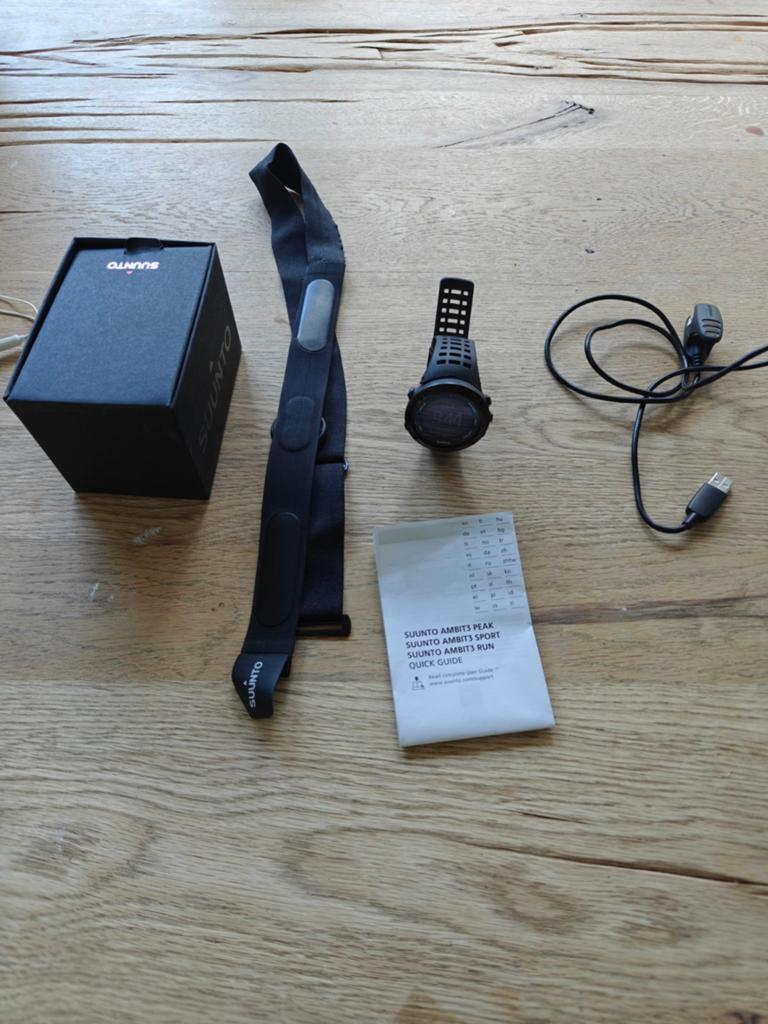 Suunto Ambit 3 Peak sporthorloge met hartslagmeter, Zwart, Ophalen of Verzenden, Zo goed als nieuw, Suunto