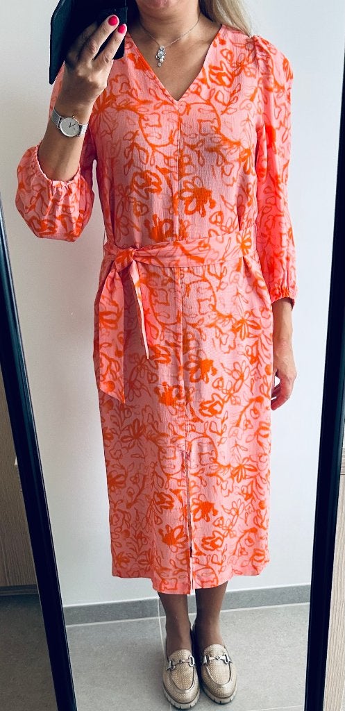 Dorisa dress CKS NIEUW, Maat 38/40 (M), Nieuw, Oranje, Ophalen of Verzenden