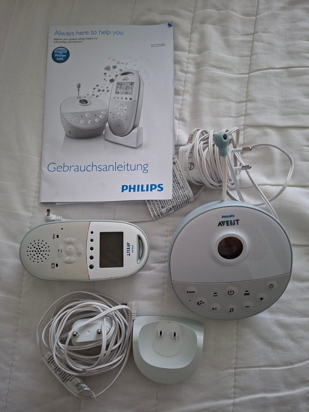 Philips Avent SCD580 Babyfoon, Kinderen en Baby's, Babyfoons, Ophalen, Gebruikt, 250 meter of meer, Terugspreekfunctie