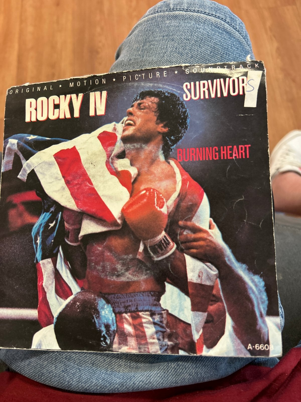Rocky IV Soundtrack - Survivors - Burning Heart 7 inch vinyl, Gebruikt, Filmmuziek en Soundtracks, 7 inch, EP