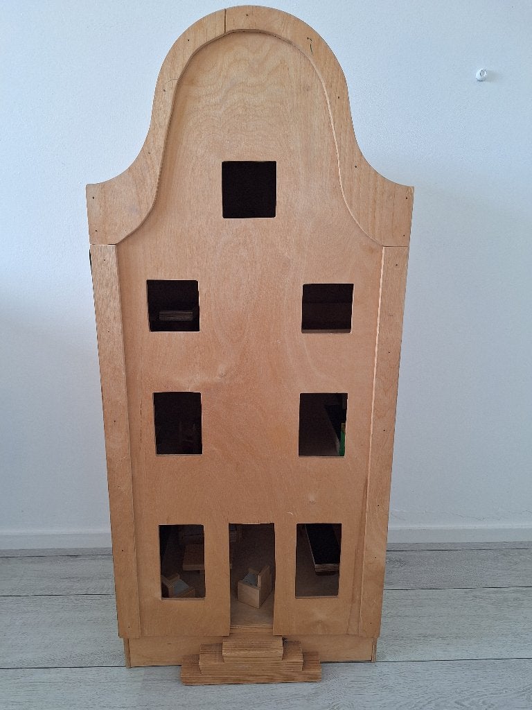 Houten Poppenhuis , pakhuis, Ophalen, Gebruikt, Poppenhuis