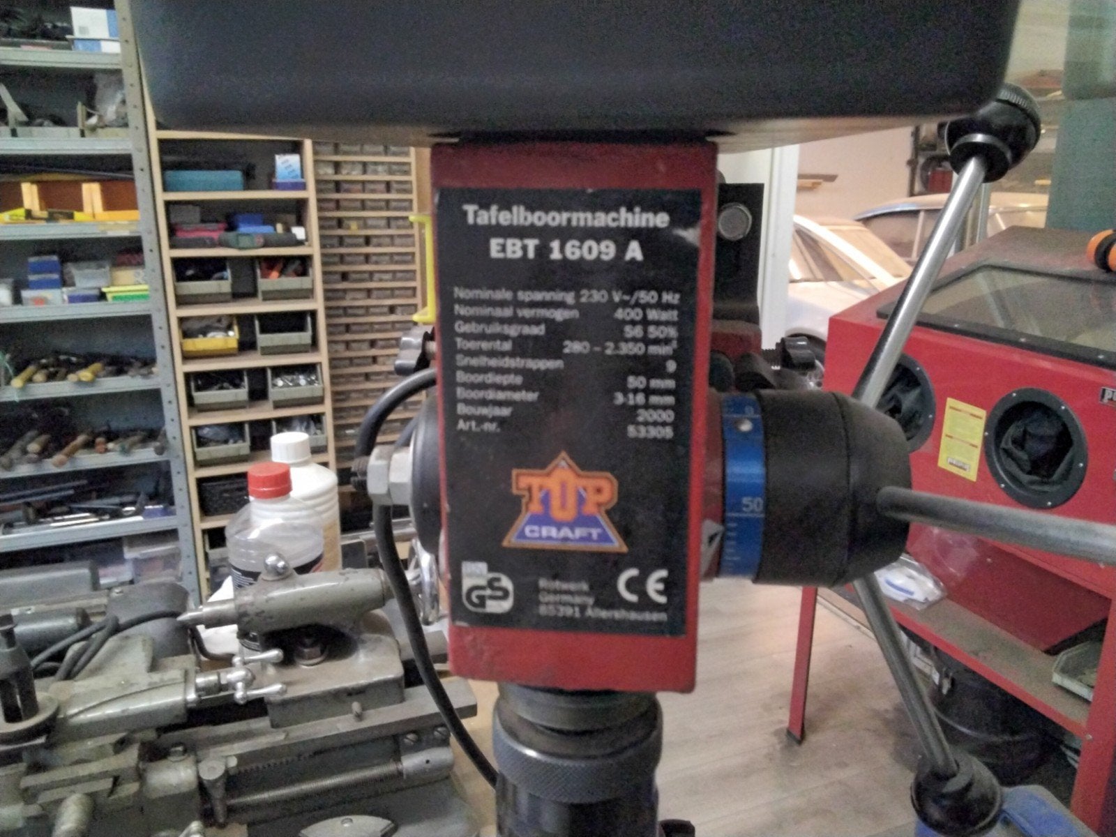 Topcraft kolomboormachine, Ophalen, Variabele snelheid, Zo goed als nieuw, Kolomboormachine