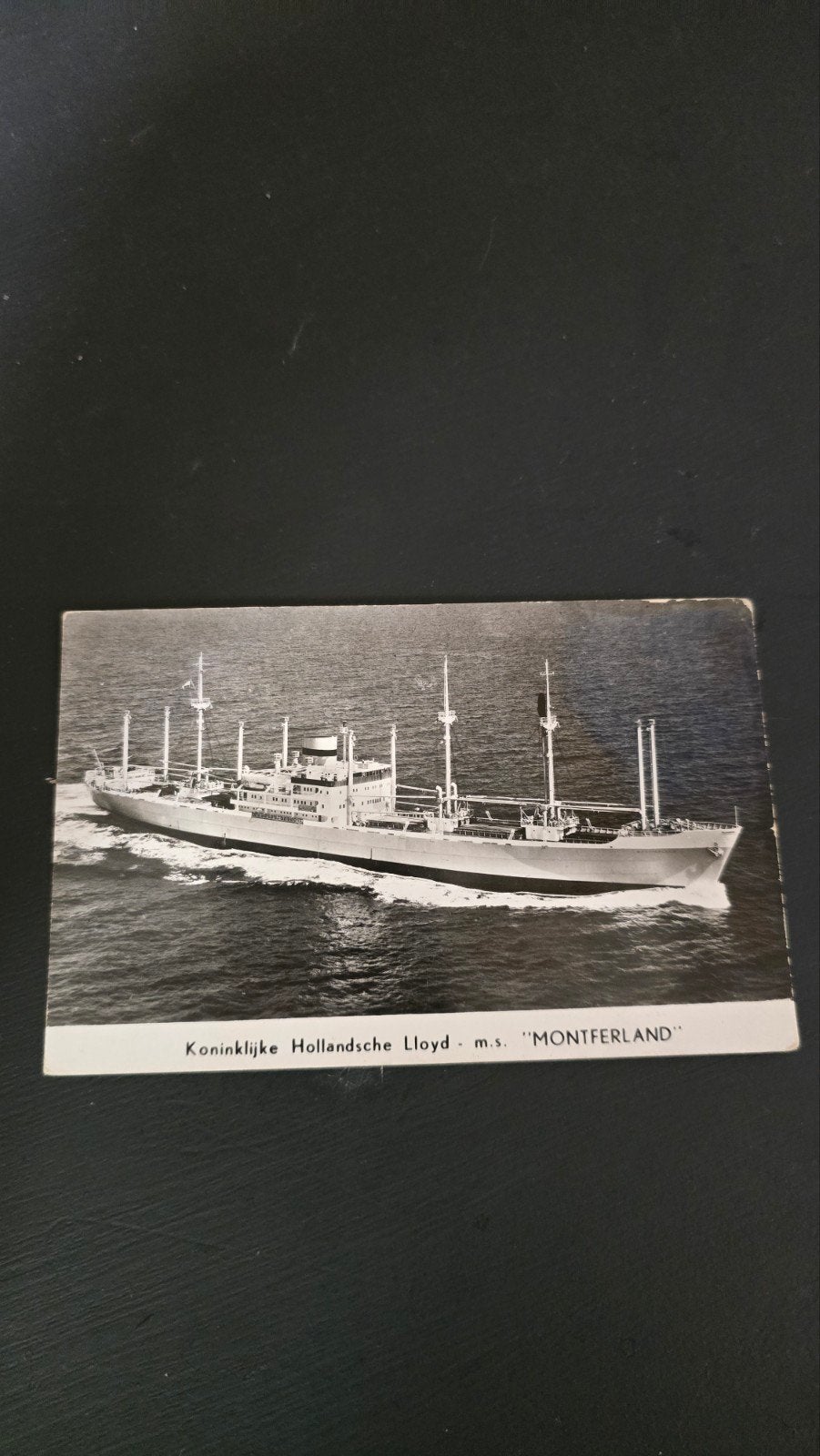 Ansichtkaart m.s. "MONTFERLAND" Koninklijke Holland, Verzamelen, Scheepvaart, Ophalen of Verzenden