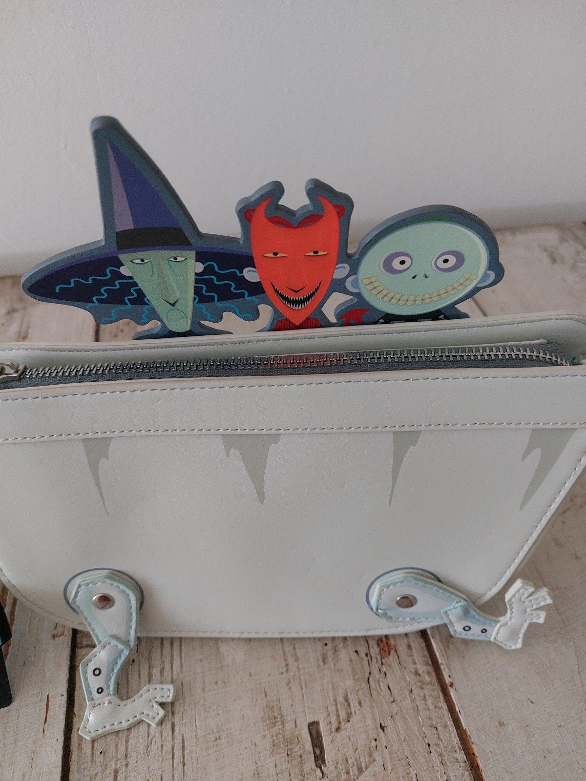 loungefly nightmare before christmas lock shock barrel tas, Ophalen of Verzenden, Nieuw, Grijs, Schoudertasje