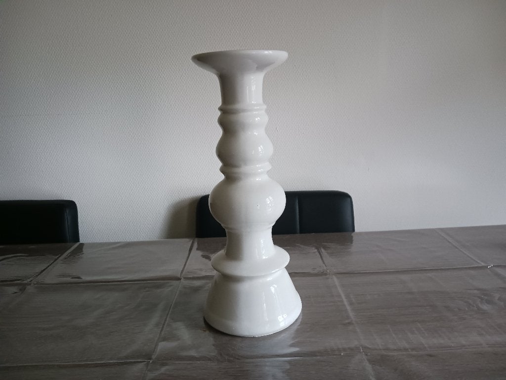 Kaarsen standaard van keramiek, Overige materialen, Wit, Ophalen of Verzenden, Zo goed als nieuw