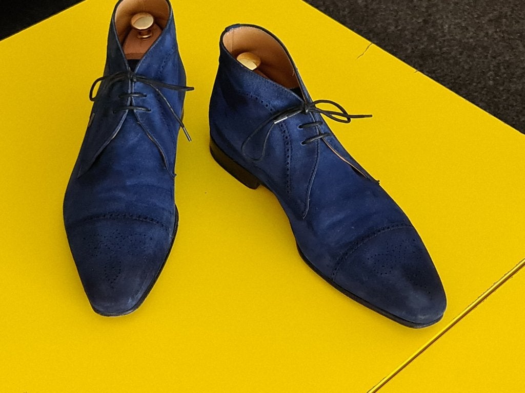 Magnanni suede half hoog schoenen met blauwe kleur maat 7, Kleding | Heren, Schoenen, Magnanni, Gedragen, Veterschoenen, Verzenden