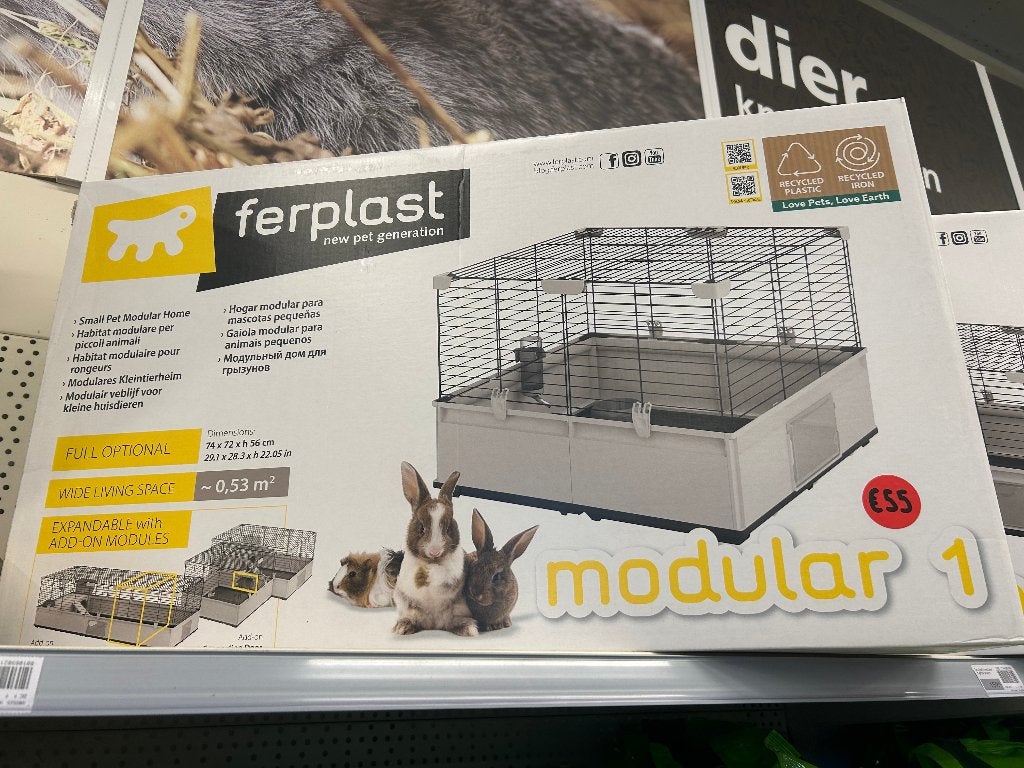 Ferplast Modular 1, Kooi, Ophalen, Minder dan 60 cm, Nieuw