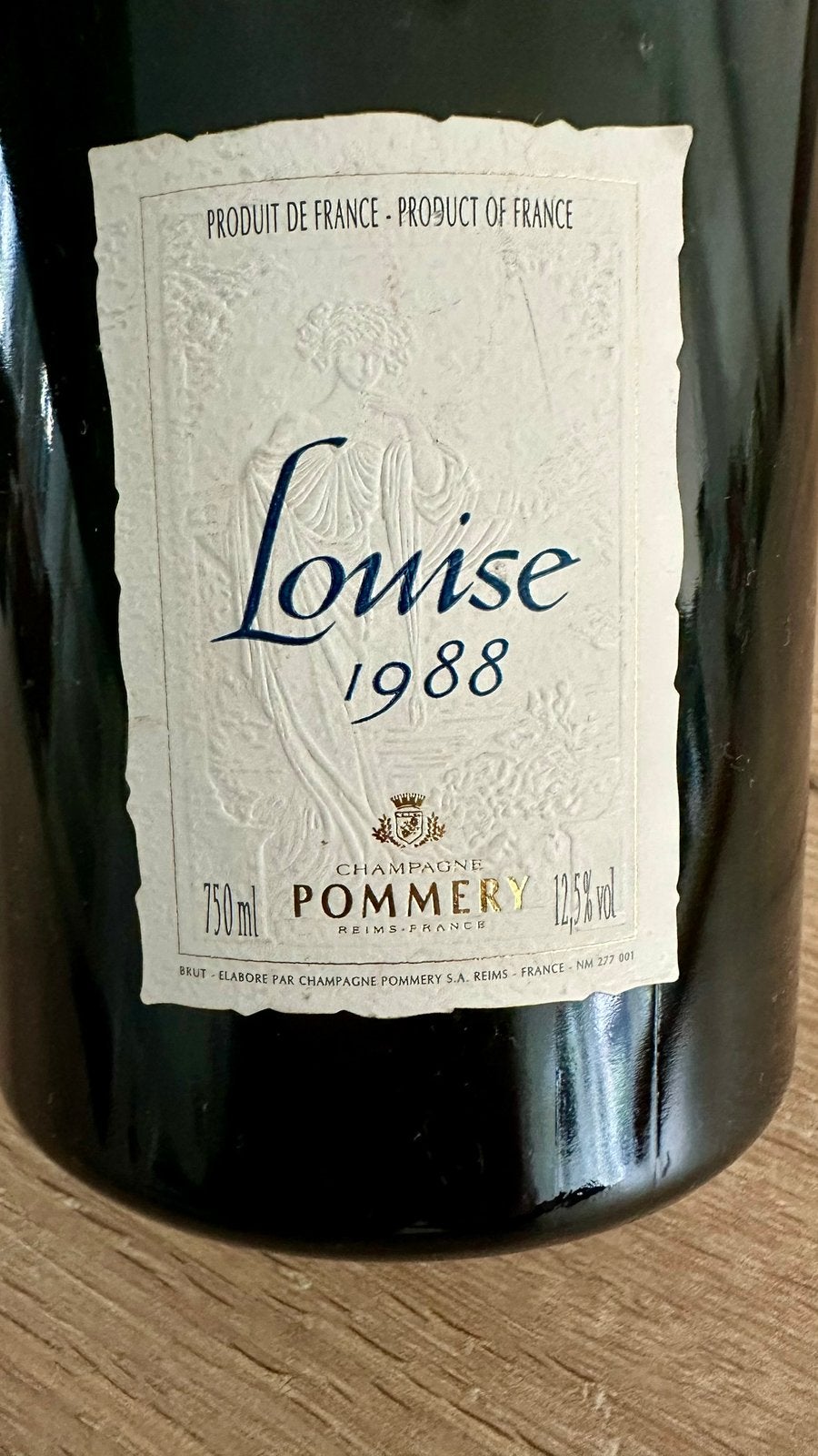 Louise Pommery Champagne 1988 - Exclusieve Vintage, Verzamelen, Wijnen, Ophalen, Gebruikt, Frankrijk, Champagne
