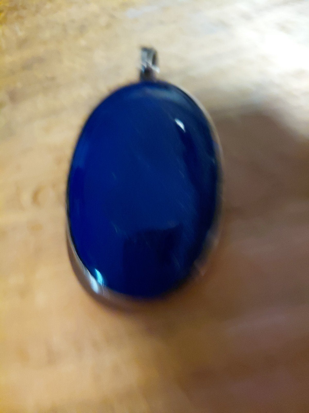 Grote ovale Lapis Azuli in zilver montuur, Ophalen, Zilver