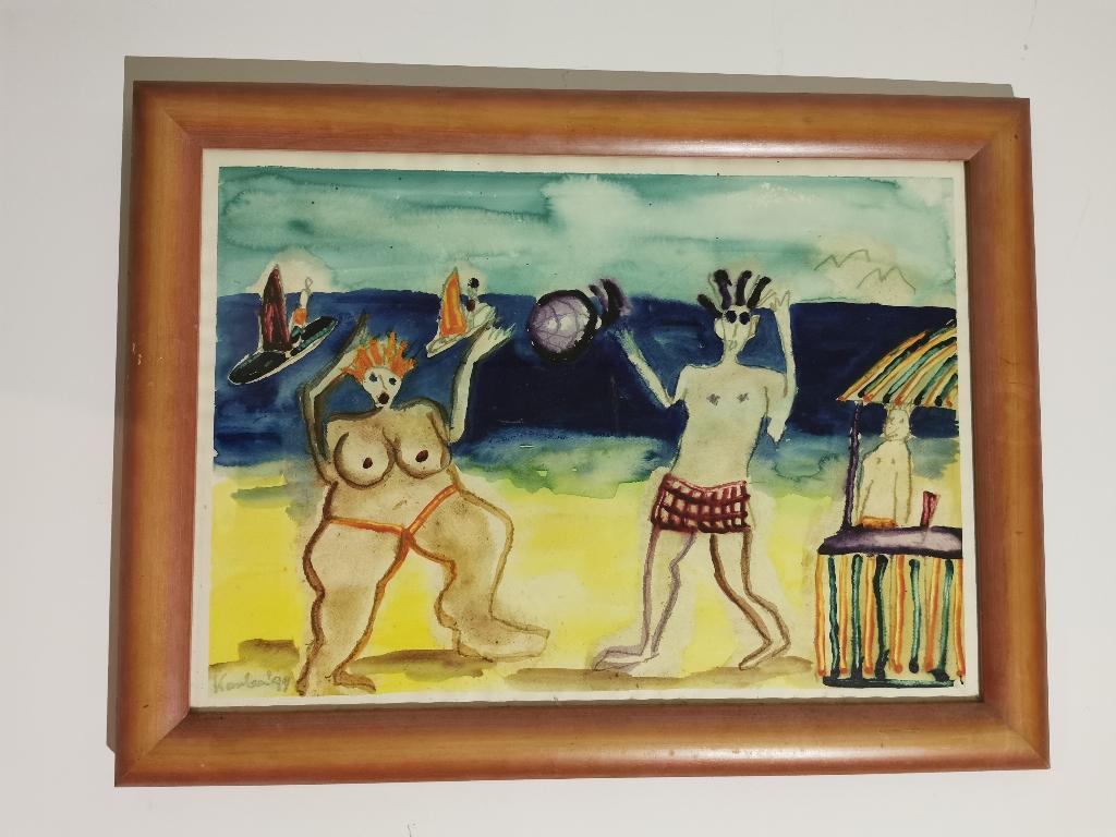 Zon Zee Strand Jacob Kanbier  Origineel, Antiek en Kunst, Ophalen