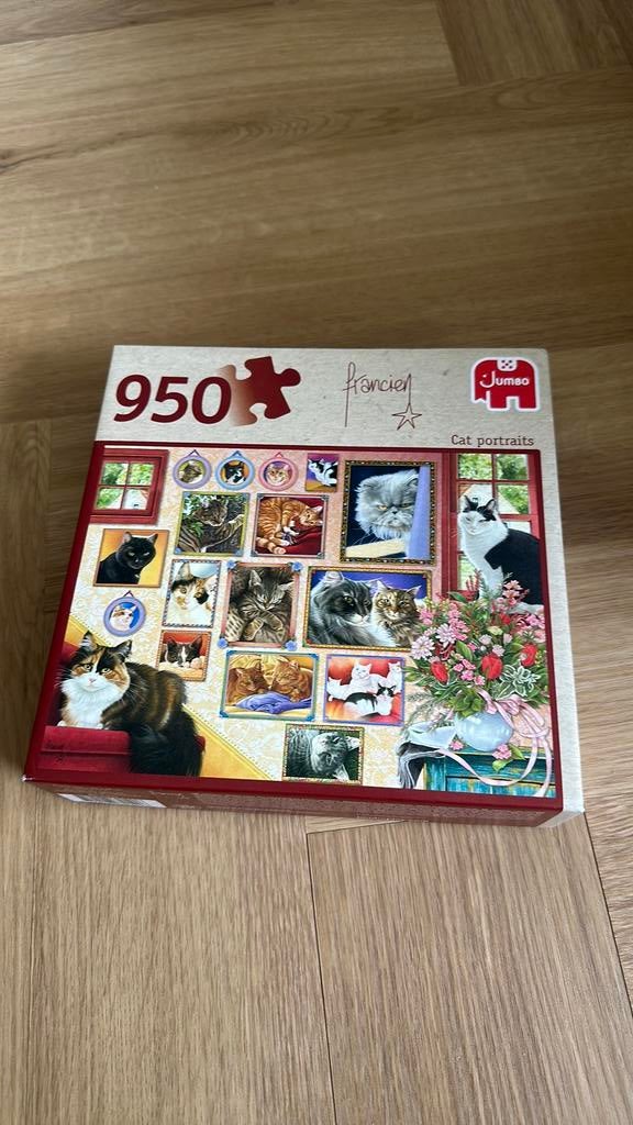 Puzzel poezen 950 stukjes, Hobby en Vrije tijd, Denksport en Puzzels, Ophalen of Verzenden, 500 t/m 1500 stukjes, Zo goed als nieuw