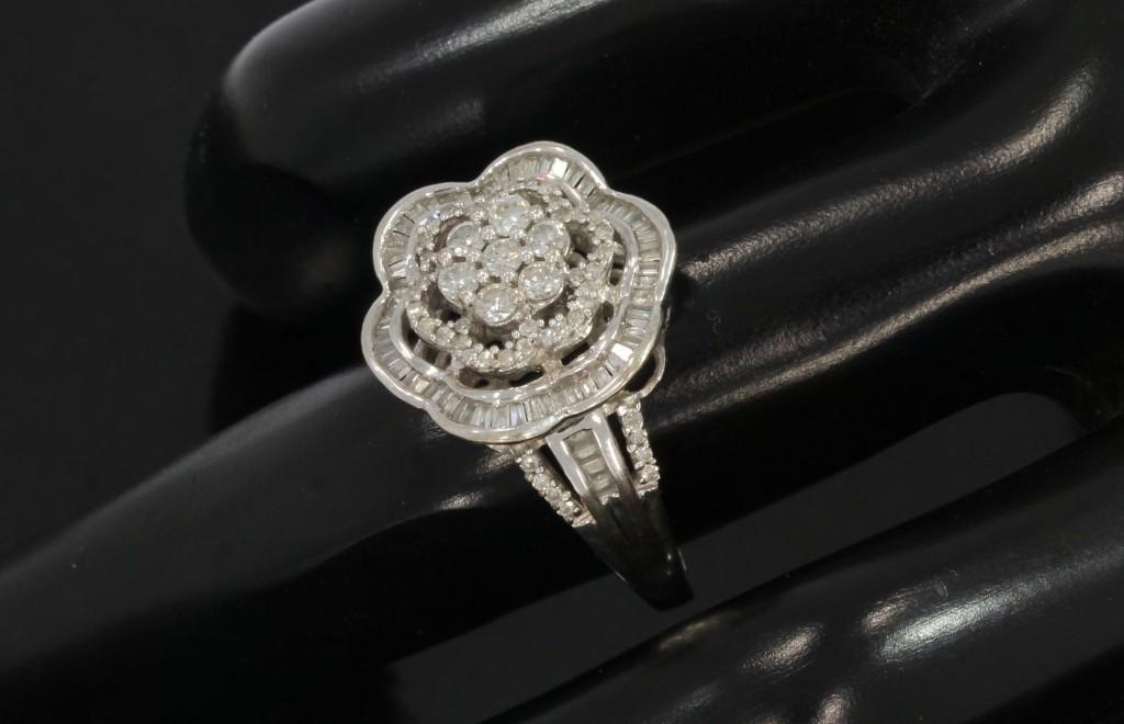 Exclusieve gouden ring 130 diamanten briljant dames luxe, Voordeelsieraden, Verzenden, Zo goed als nieuw, 17 tot 18