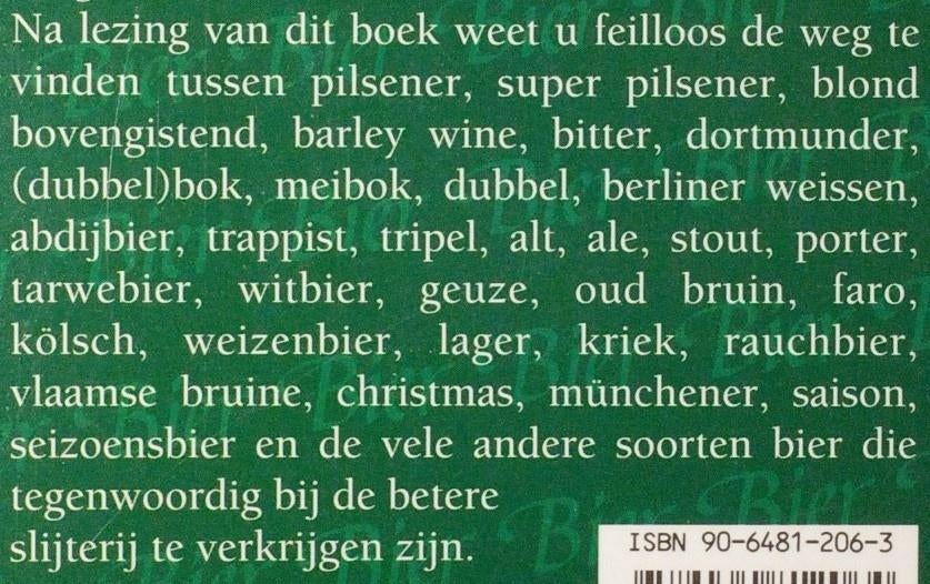 Bier - Over godennat en moutpulp (1994), Verzenden, Zo goed als nieuw