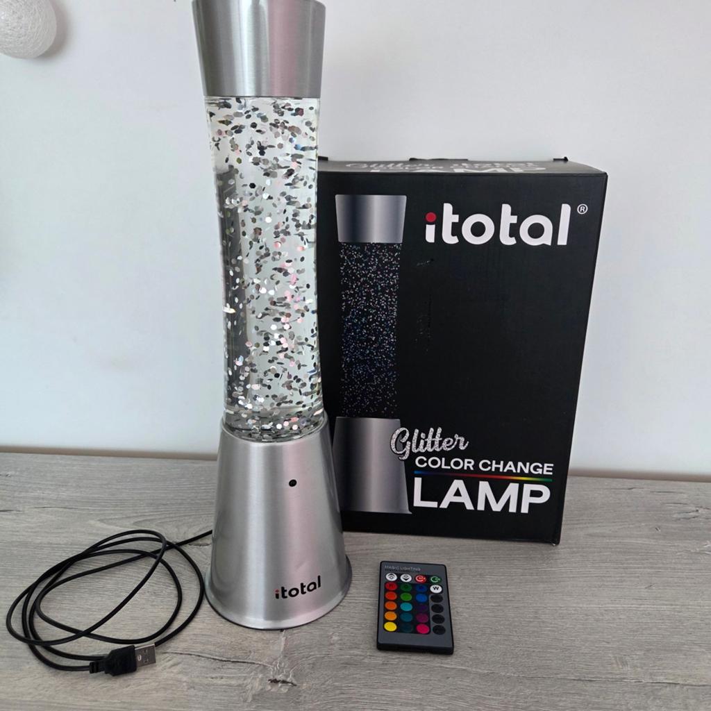 iTotal Glitter Color Change Lamp Glitter lamp, Ophalen of Verzenden, Zo goed als nieuw