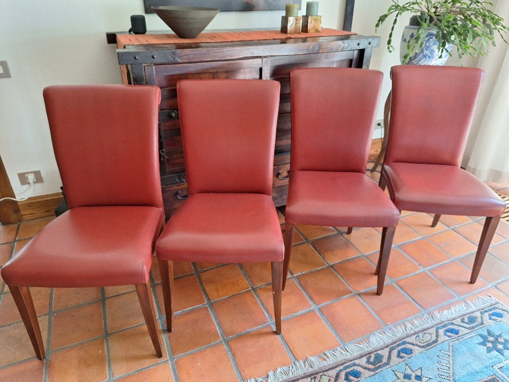 Eetkamerstoelen, Ophalen, Leer, Zo goed als nieuw, Vier