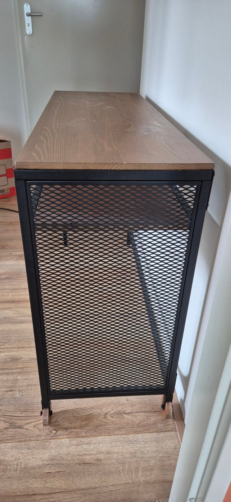 IKEA FJÄLLBO (Vintage) bureau met opbergruimte - Hout metaal, Opbergruimte, Hout, Secretaire, Bruin