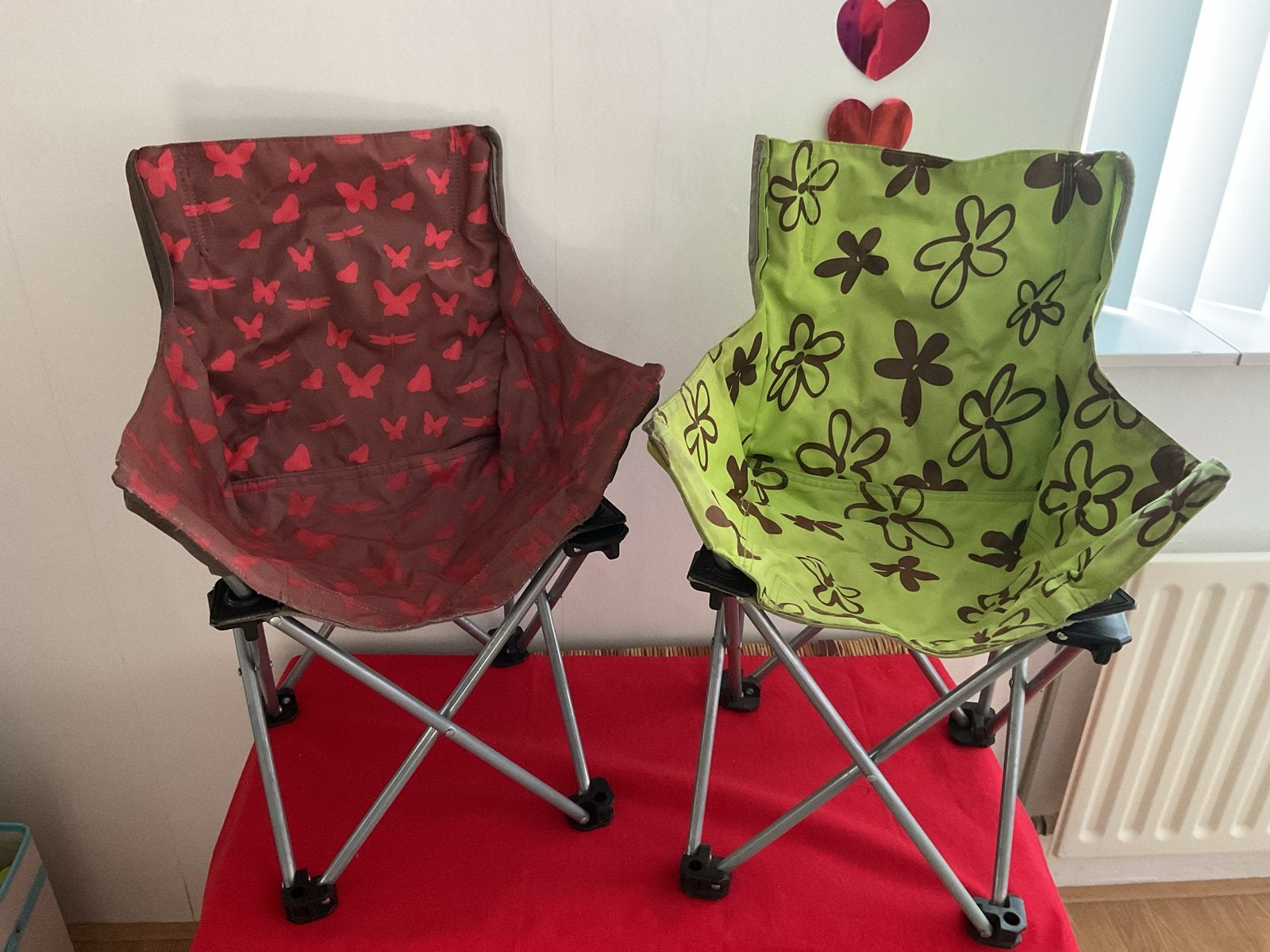 Opvouwbare kinder campingstoeltjes met draagtas, Caravans en Kamperen, Ophalen, Gebruikt, Campingstoel