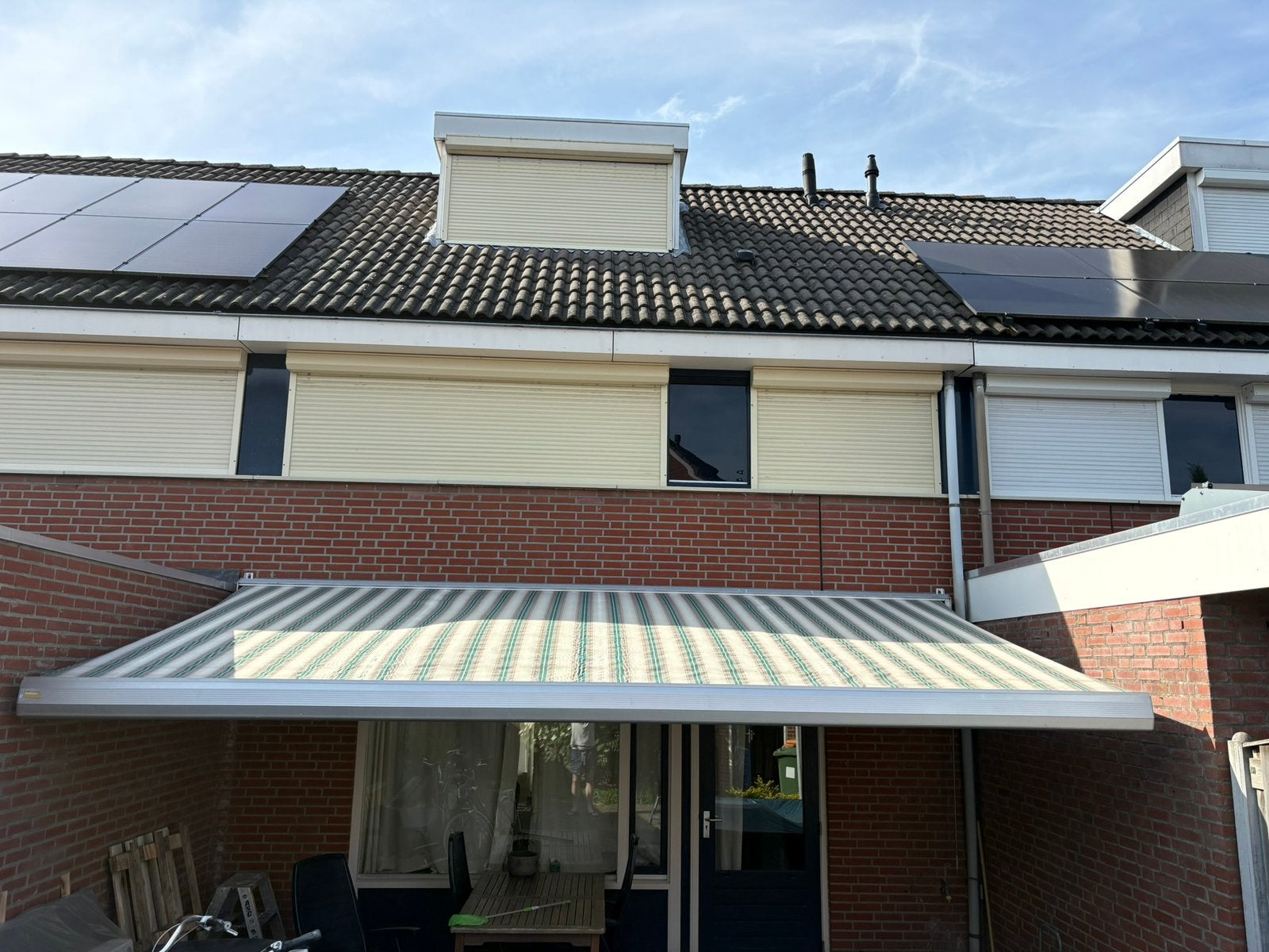 Zonneluifel, Tuin en Terras, Zonneschermen, Ophalen, Gebruikt, 450 cm of meer, Knikarmscherm