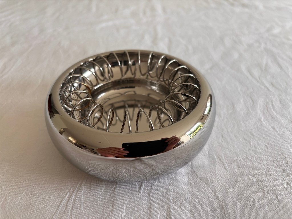 Alessi Spirale asbak ø 12 cm rvs glans, Ophalen of Verzenden, Zo goed als nieuw, Asbak