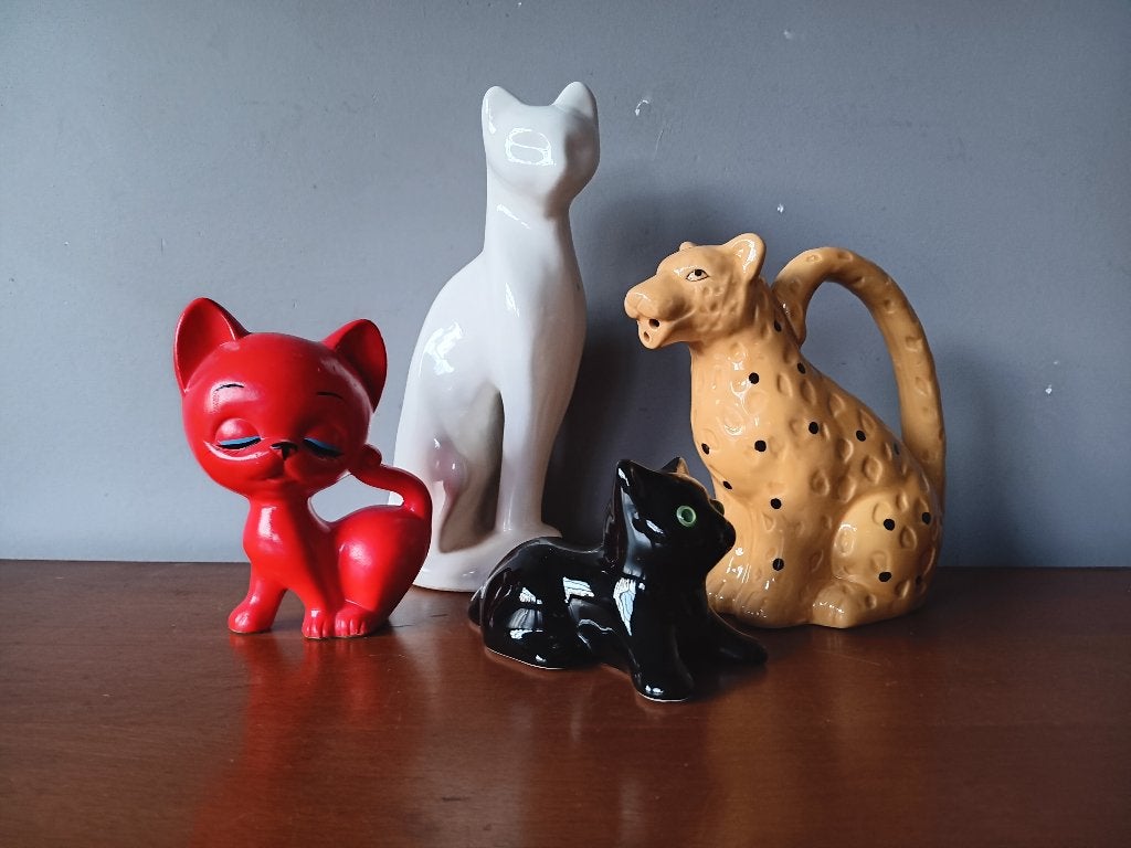 Vintage kattenbeelden, Verzamelen, Retro, Huis en Inrichting, Ophalen of Verzenden