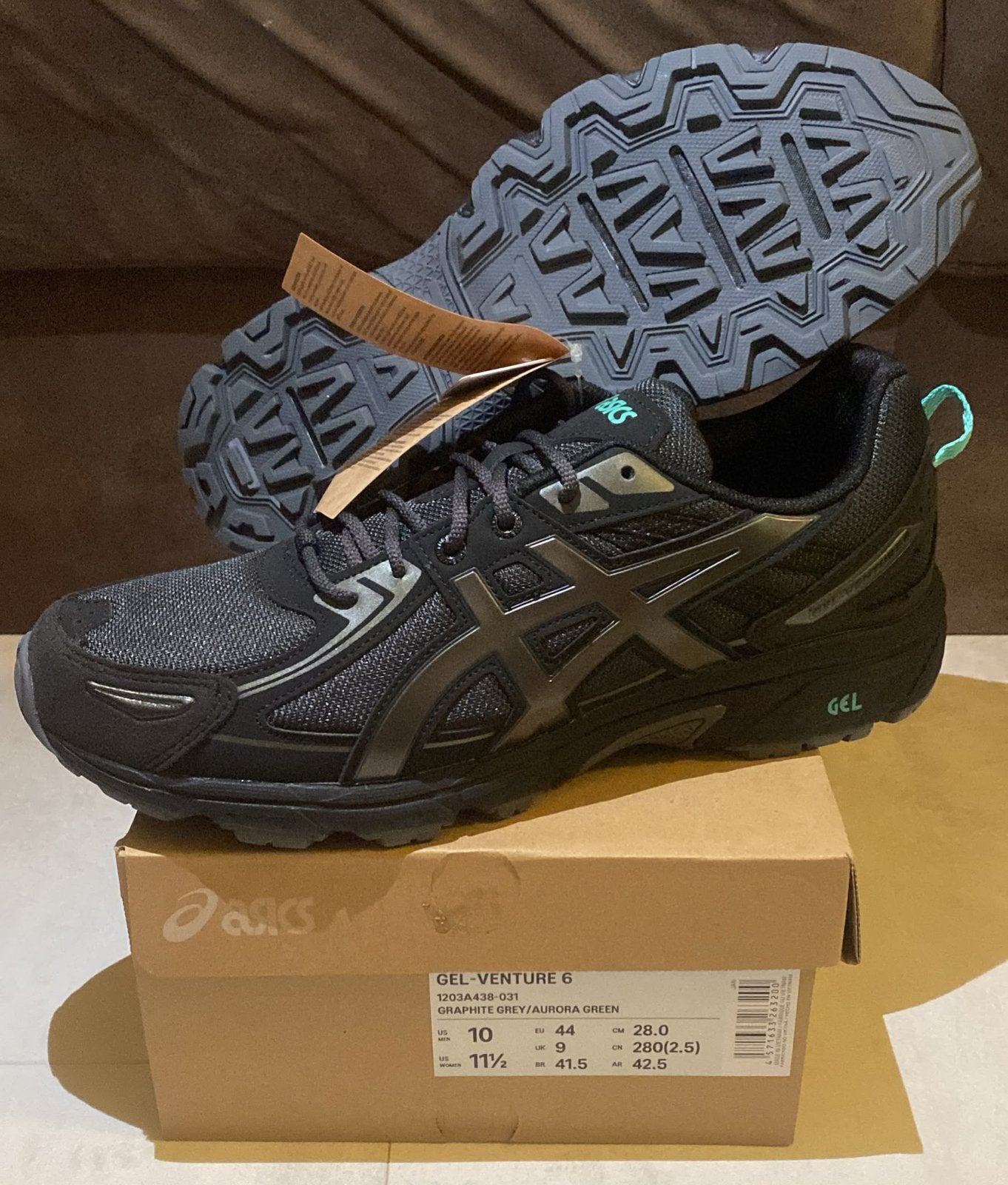 Officieel Asics heren schoenen maat 44, Ophalen of Verzenden, Nieuw, Zwart
