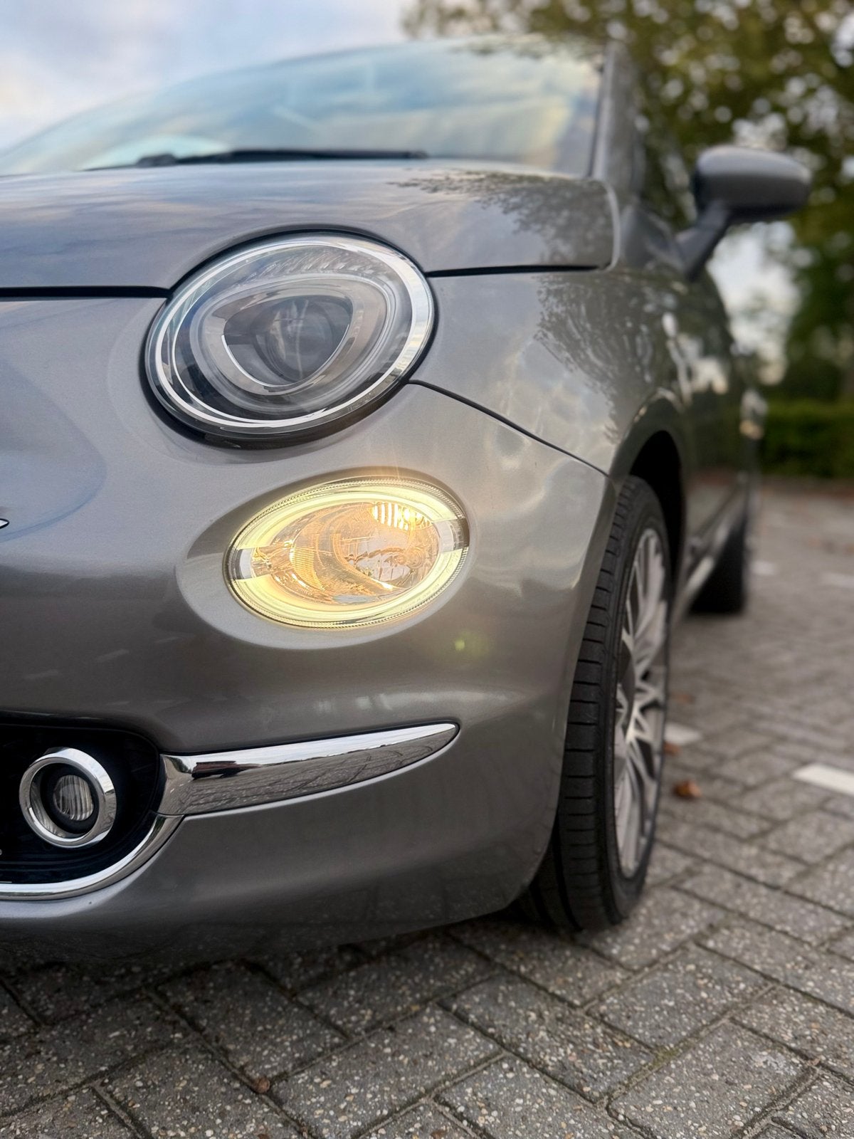 Fiat 500 Twinair Turbo 80pk 2019 Grijs 77.000 Km NAP, Auto's, Voorwielaandrijving, 31 €/maand, 905 kg, Origineel Nederlands
