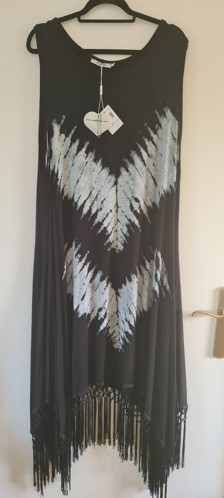 nieuwe jurk Mat Fashion Plussize L zwart viscose grijs, Kleding | Dames, Grote Maten, Nieuw, Ophalen of Verzenden, Mat Fashion